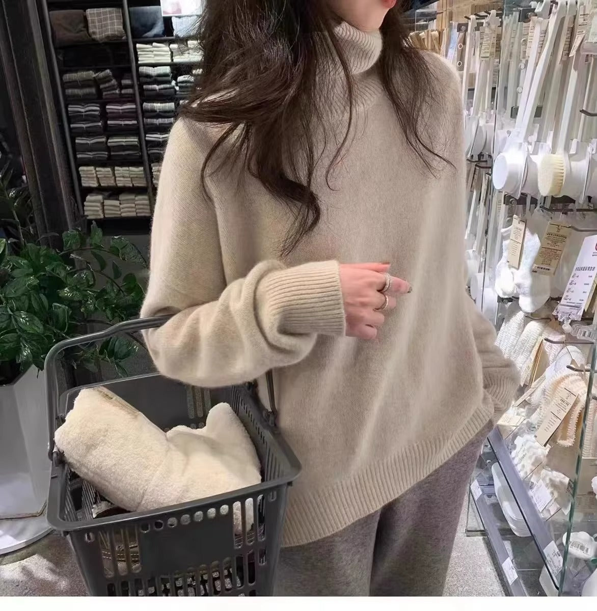 Maglione Elegante a Collo Alto – Comfort Invernale per Donne di Classe