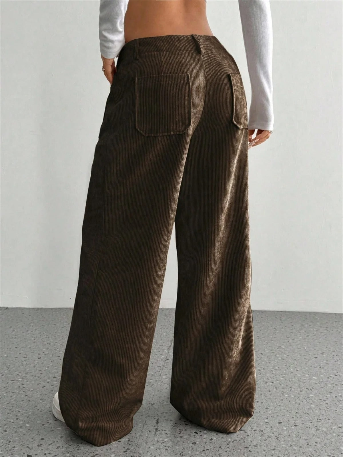 Pantaloni Donna a Vita Alta in Velluto a Coste – Comfort Chic per le Giornate Invernali