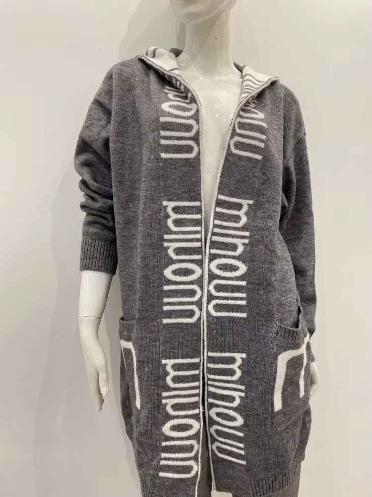 Cardigan Oversize con Cappuccio