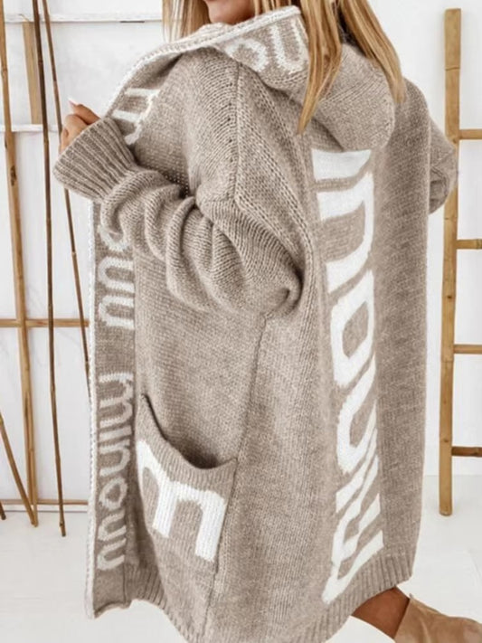 Cardigan Oversize con Cappuccio