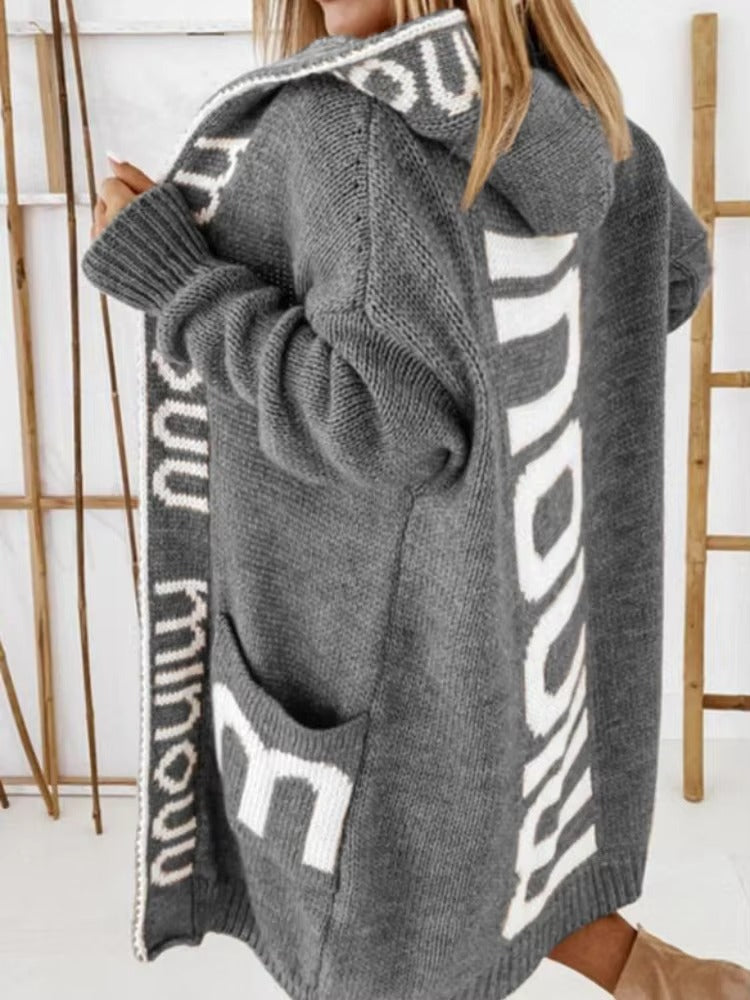 Cardigan Oversize con Cappuccio