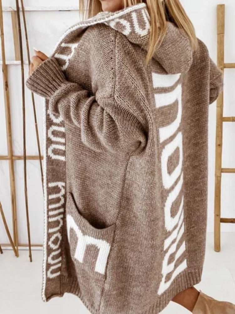 Cardigan Oversize con Cappuccio