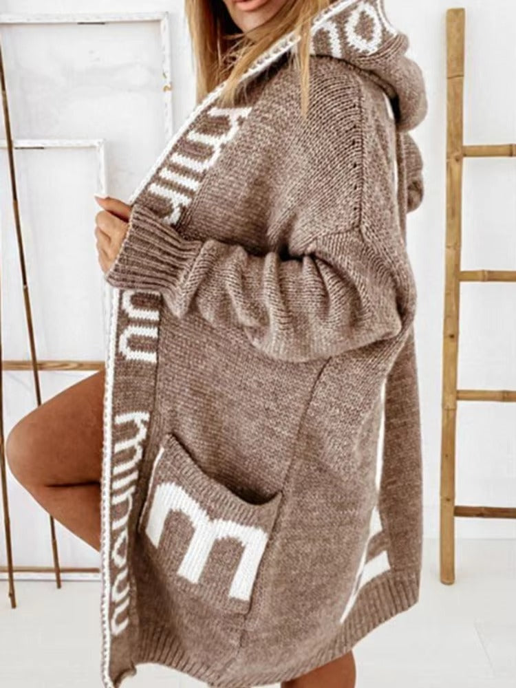 Cardigan Oversize con Cappuccio